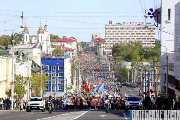 Масштабное шествие прошло в Витебске в честь 79-й годовщины Великой Победы